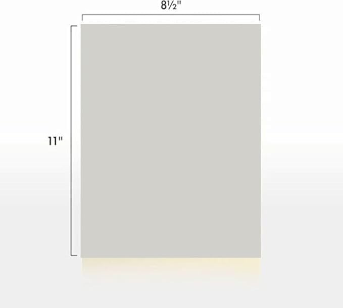 Colored Copy Printing And Writing Paper, 20 pound (75 GSM) 8.5" X 11", Letter Size, 500 Sheets Per Ream. (Grey)