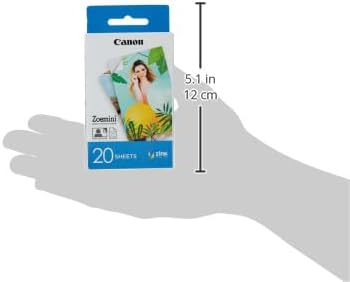 Canon Photo Paper, 2" x 3", 20 Sheets | ZINK Technology | Sticker Paper | Pack of 2