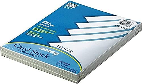 Pacon Card Stock, 8 1/2-inches by 11-inches, White, 100 Sheets (101188)