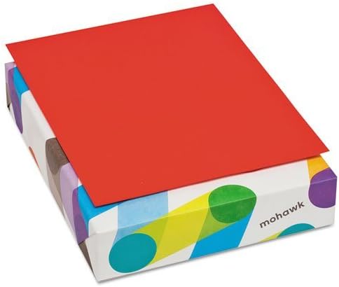 Mohawk 471608 BriteHue Multipurpose Colored Paper, 20lb, 8 1/2 x 11, Red, 500 Sheets