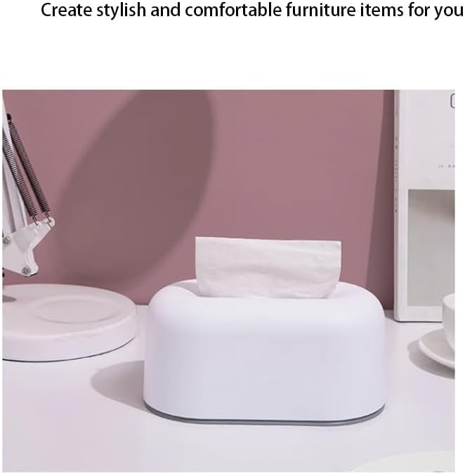 Stylish Tissue Box Stylish Napkin Organizer Household Tissue Box and Facial Tissue Holder for Car Office Desk Home Décor Bathroom Home Bar Modern Tissue Box (Color : White) (Purple)