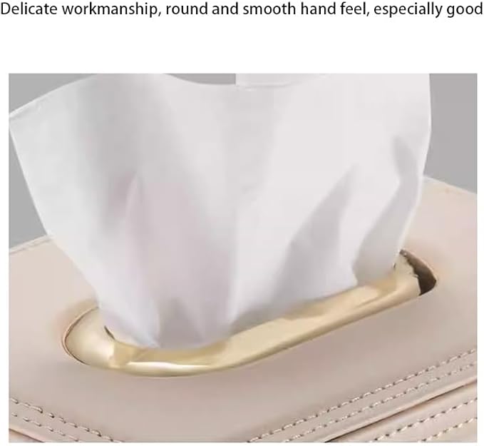 Stylish Tissue Box Home Use Tissue Box Holder and Modern Leather Tissue Box for Bathroom Bedroom Vanity Night Stands Office Car Home Gift Modern Tissue Box (Color : White) (Blue)
