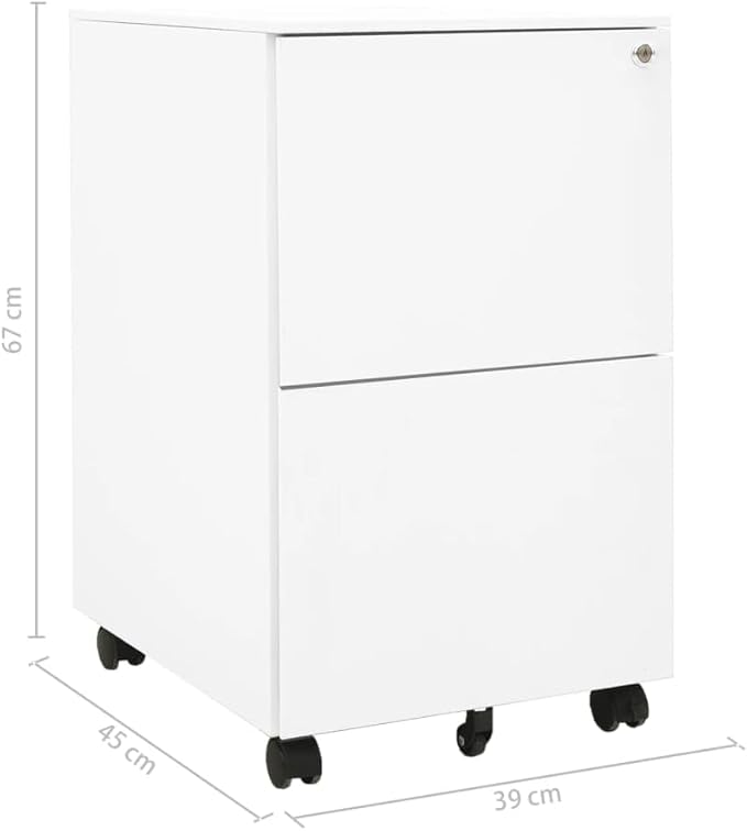 vidaXL File Cabinet Locks Filing Cabinet Rectangular Modern