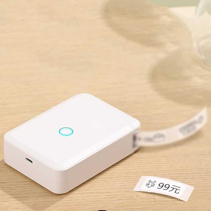 FMURY Portable Label Maker Label Printer for Phone Office Home Name Tape Sticker