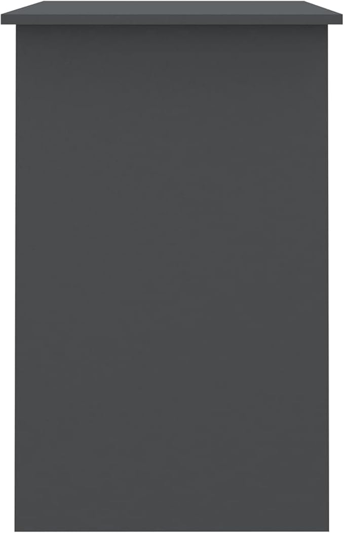 Bopdu Writing Desk Computer Desk Home Office, Writing Table Gamer Workstation Study Desk Gray 39.4"x19.7"x29.9" Engineered Wood