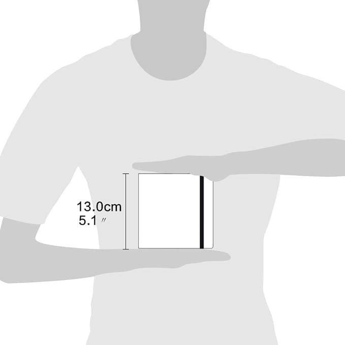 Square 5.1X5.1" 300gsm Watercolor Journal Hardbound 40pgs(20 Sheets Front Back 2 Textures)Travel Size for Calligrapher Colored Pencil Watercolor Sketch Handmade Cloth Cover Notebook Blue Chickweeds