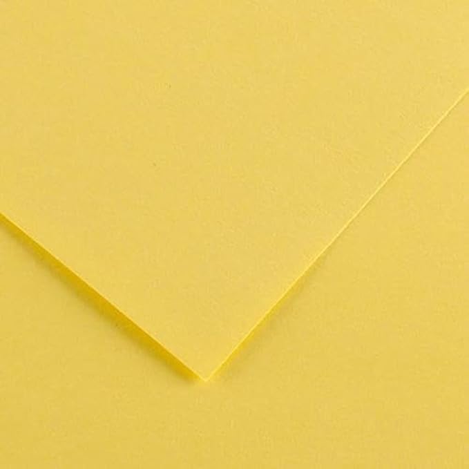 Canson Iris Vivaldi A4 185 GSM Smooth Colour Paper - Straw Yellow (Pack of 50 Sheets)