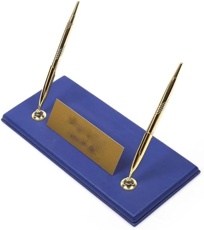 Leather 10 Pieces Desk Set with Double Document Tray Desk Organizer Office Accessories Desk Accessories Office Desk Pad Pen Box (A)