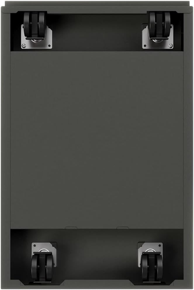 Hirsh 20-in Deep Mobile Pedestal File 2-Drawer Box/File Full Width Pull Charcoal