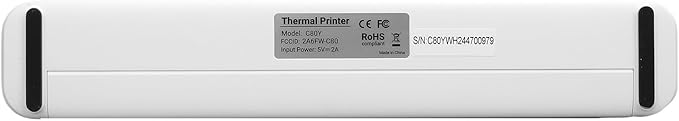 Fafeicy Portable Thermal Printer Inkless Printing Machine High Resolution 203DPI Fast Printing 4 6 Seconds for Home Office School Travel 30 5 x 5 x 4 04cm