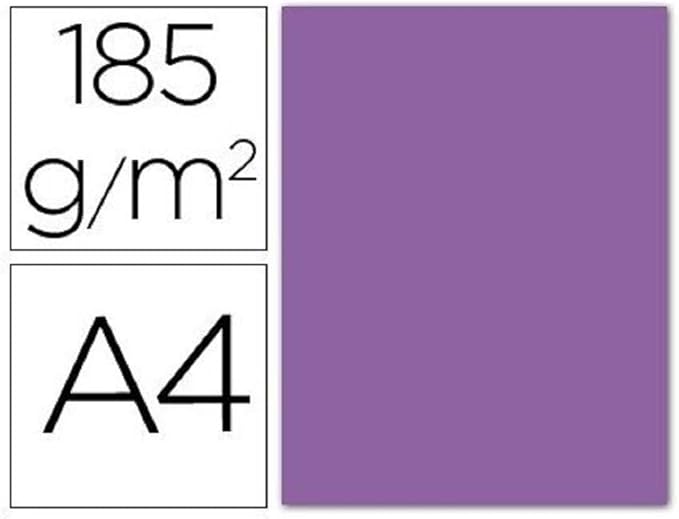 Canson Iris Vivaldi A4 185 GSM Smooth Colour Paper - Violet (Pack of 50 Sheets)