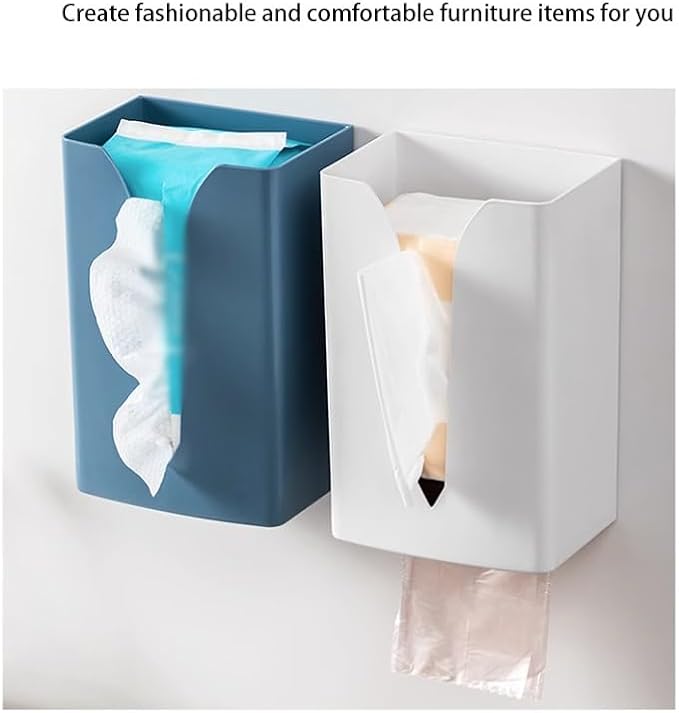 Stylish Tissue Box Wall-Mounted Tissue Box Upside Down Tissue Box and Modern Facial Paper Holder for Vanity Countertop Dresser Desk Office Modern Tissue Box (Color : Set2) (Set2)