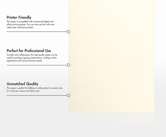 LUXPaper Custom Printed 8.5" x 11" Paper | Customizable Letterhead | Personalized Logo & Text | Letter Size | Champagne Metallic | 80lb. Text | 200 Qty