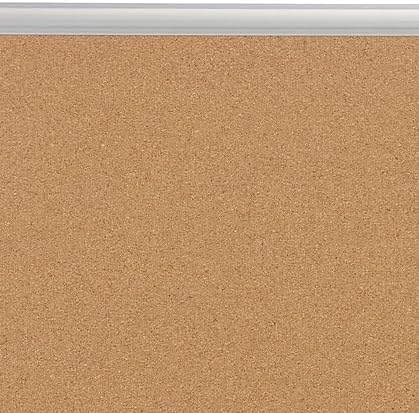 Staples Cork Bulletin Board with Aluminum Frame, 3 x 2 ft Vertical or Horizontal Mount Self Healing Bulletin Board for Home Office and Classroom