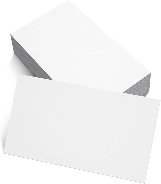 100 Sheets blank cardstock 2 x 3.5 In Heavy Weight business Card Stock 350gsm/130lb Learning Card, Note Card, Thank You Inserts, Gift Tags, Paper Crafts, Write, Draw, DIY (2X3.5 Inches)