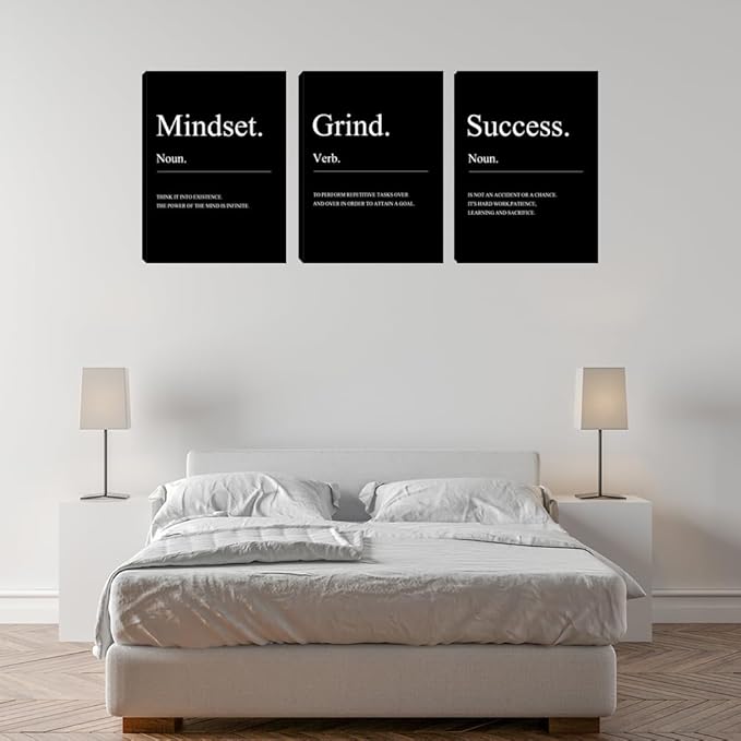 Motivational Positive Canvas Prints Poster Large Poster Wall Art Inspiring Success Quotes Office Decor Pictures Wall Art Framed Artwork Decorations for Bedroom Living Room Workplace (72"Wx36"H)