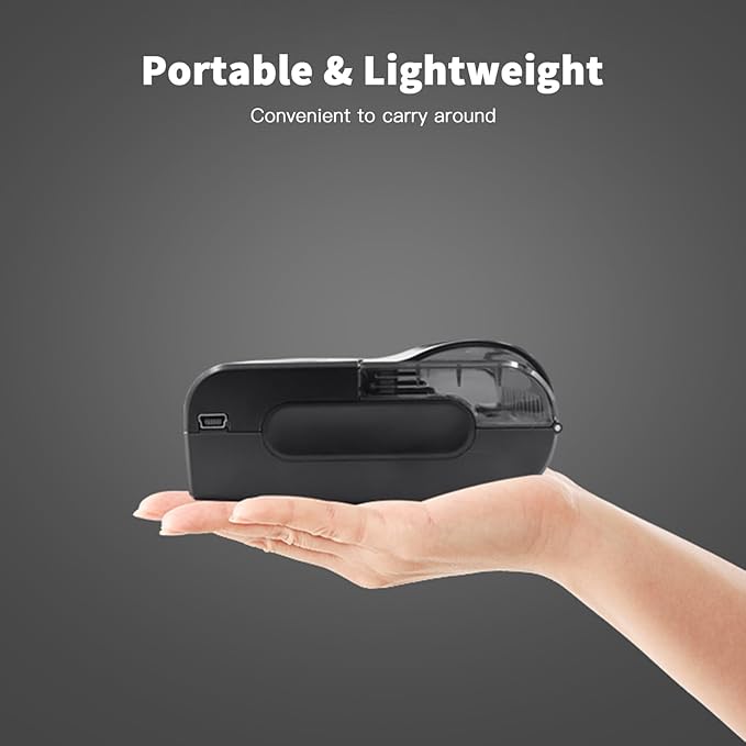 Portable BT 80mm Thermal Receipt Printer Mini Bill POS Mobile Printer with Reable Battery Port ESC/POS Compatible with Android iOS Windows for Restaurant ermarket Kitchen Office