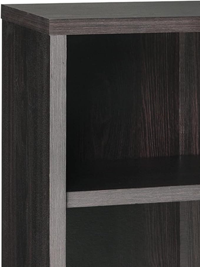 ClosetMaid Bookshelf with 6 Shelf Tiers, Adjustable Shelves, Tall Bookcase Hutch, Sturdy Wood with Closed Back Panel, Black Walnut Finish
