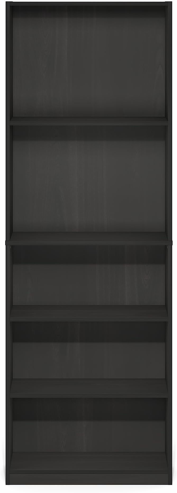 Furinno Jaya Book Shelf, 5-Tier Tall Book Shelf, Bookcase with Open Shelving, Standing Bookshelf, 9.5 x 24.6 x 71.1, for Organization and Storage, for Home Office, Living Room, Espresso