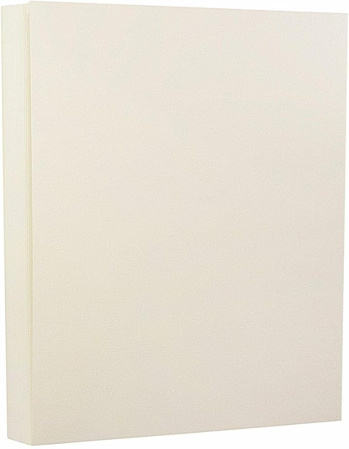 LUXPaper Custom Printed 8.5" x 11" Classic Linen Paper | Customizable Letterhead | Personalized Logo & Text | Letter Size | Natural | 80lb. Text | 200 Qty