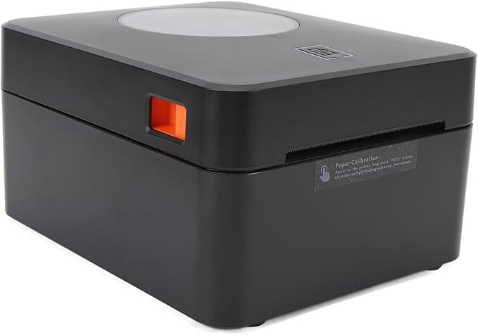 USB Thermal Label Printer, 203DPI High Speed Printing for Shipping, 100mm Roll Capacity, Compatible with OS X, USB Connectivity, Office Retail, Widely Used in Industries (US Plug)