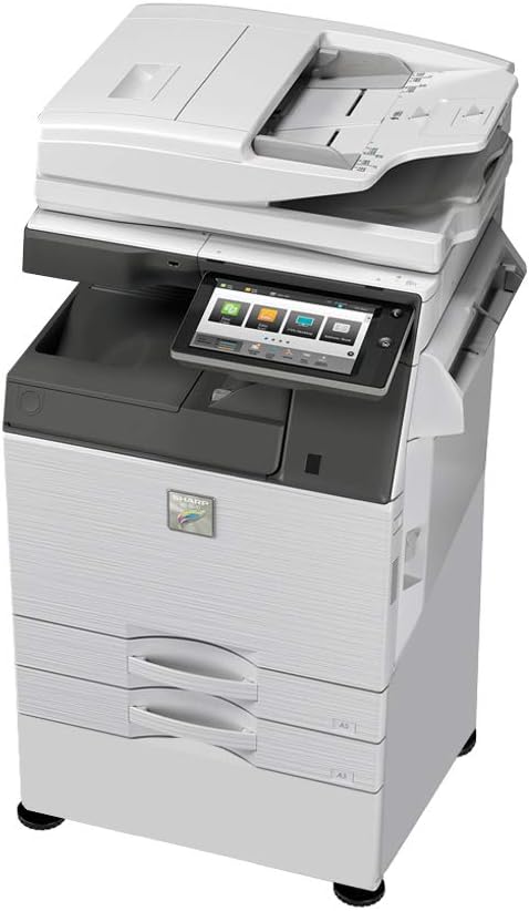 Sharp MX-3070N Tabloid-size Color Laser Multifunction Printer - 30ppm, Copy, Print, Scan, Auto Duplex, Network-Ready, Wireless, 2 x 550 Sheets Paper Drawers, Center Exit Tray, Stand