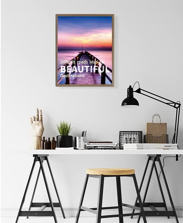 SGGYEFOK Motivational Wall Art Decoration Painting | 6-pack 8 x 10 inches, Suitable for Library, School, Gym,Office, Living Room deco(Frameless) 2