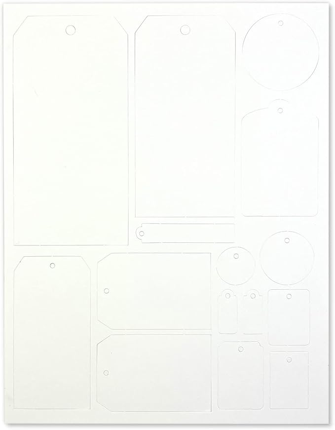 ET Cetera EVO White 8.5 x 11 Inch Tag Sheet - Alcohol Ink Paper - Tear Resistant, Recyclable, Reusable Flexible Wipe Off - 2 Sheets