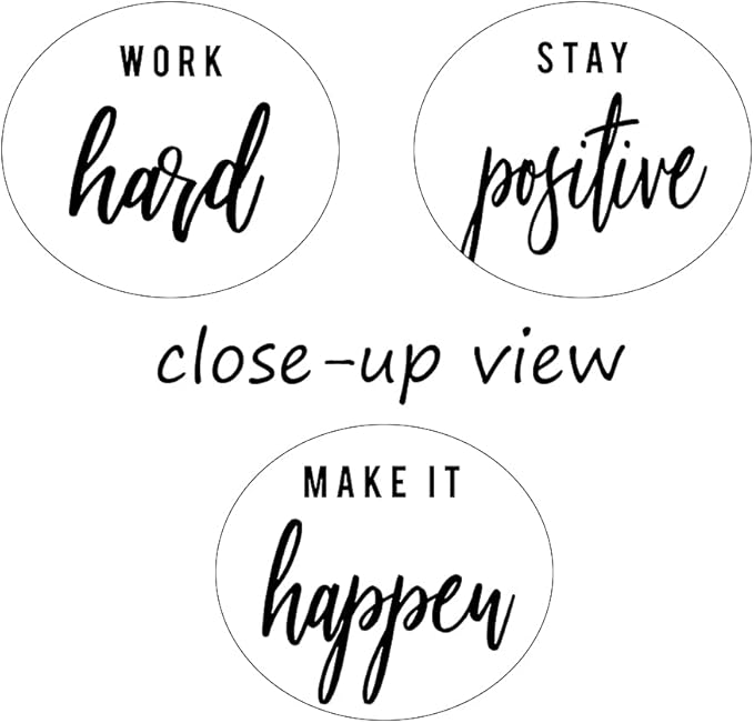 3 Piece Inspirational Wall Art, White Motivational Mindset Picture, Quote "Work Stay Make It" Canvas Print for Office Decor, Triptych Entrepreneur Poster Framed Artwork for Gym Wall Decor (72"Wx36" H)