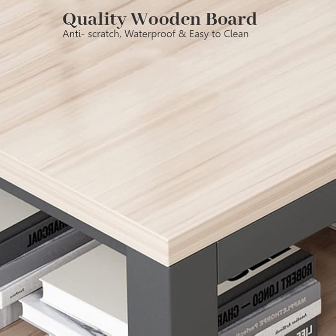 Computer Desk, Home Office Writing Study Desks, Small PC Table Workstation, Modern Simple Style for Space-Saving(40-Inch, Walnut)