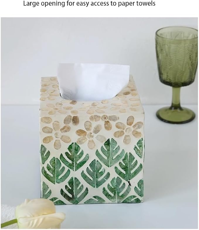 Stylish Tissue Box Toilet Paper Storage Box Shell Tissue Box and Modern Desktop Decoration for Bathroom Vanity Countertop Office Desk Gift Modern Tissue Box (Color : Multi-Colored, Size : Multi-Colo
