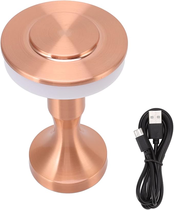 3W LED Table Lamp, 3 Color Temperatures Dimmable Rechargeable Cordless Desk Lamp, Portable Bedside Lamp with Touch Sensor for Dining Room (Copper), Locadence7ty1eqdfx0-13