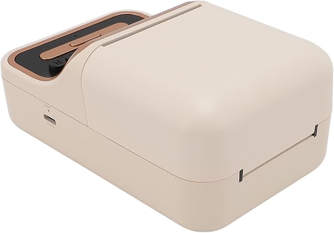 Bluetooth Label Printer Portable Vintage Style 30 to 52mm Label Portable Thermal Label Printer for Office Business Home