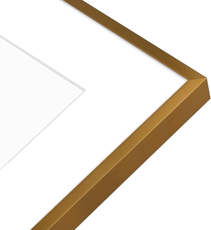 Golden State Art, Gallery Wall Frame Set of 6 - Bronze 13x19 Aluminum Photo Frames with Mat for 11x17 Pictures - 13 x 19 inch Metal Frame with Real Glass Cover - Elegant Home or Office Decor