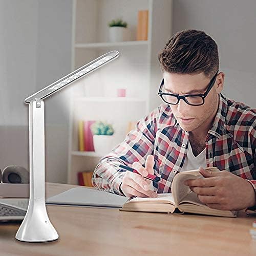 LED Desk Lamp (3 Modes, Touch Control) - Office Lamp for Reading, Studying, USB Rechargeable