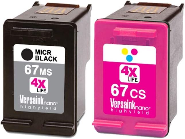 VersaCheck HP Deskjet 2755 MX MICR All-in-One Check Color Printer Gold Check Printing Software Bundle, White (2755MX)
