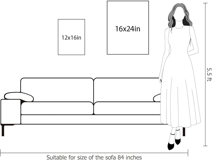 KISSFOX Framed Colorful Wildflower Blue Canvas Wall Art Set Of 3 Flowers Pictures Prints Flowers Printing Floral Watercolors Flower wall Decor Living Room Girls Bedroom Bathroom