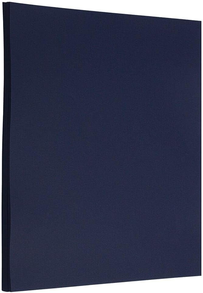 LUXPaper Custom Printed 8.5" x 11" Paper | Customizable Letterhead | Personalized Logo & Text | Letter Size | Navy Blue | 80lb. Text | 100 Qty