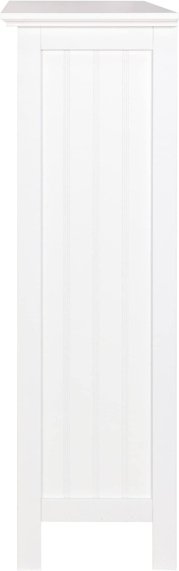 eHemco 3 Tier Bookcase with 2 Arched Supports, 40 Inches, White