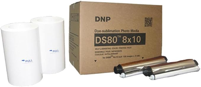 DNP 2X DS80 8x10" Dyesub Printer Media Kit, 260 Glossy Prints