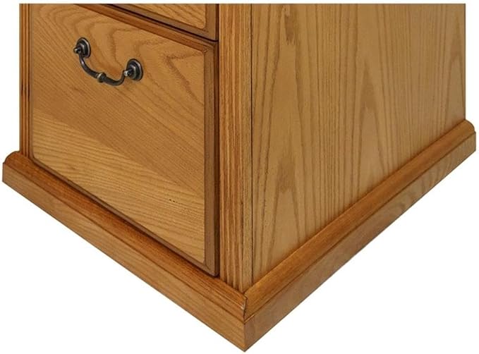 Pemberly Row 4-Drawer Wood Filing Cabinet, Natural Distressed Finish, Hardwood Solids and Veneers, Locking Top Drawer, 55" H x 20.75" W x 24.5" D, Office Storage and Organization