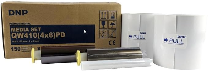 DNP Premium Digital Media for QW410 Printer, 4x6 Roll, 150 Prints Per Roll, 2 Rolls, 300 Total Prints
