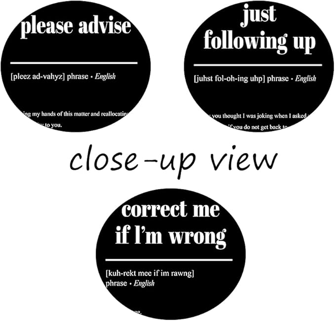 3 Piece Inspirational Canvas Wall Art, Quotes "Please Advise - Just Following up - Correct me if I'm Wrong" Motivational Print Pictures Office Decor, Framed Artwork for Home Wall Decor (36"Wx18" H)