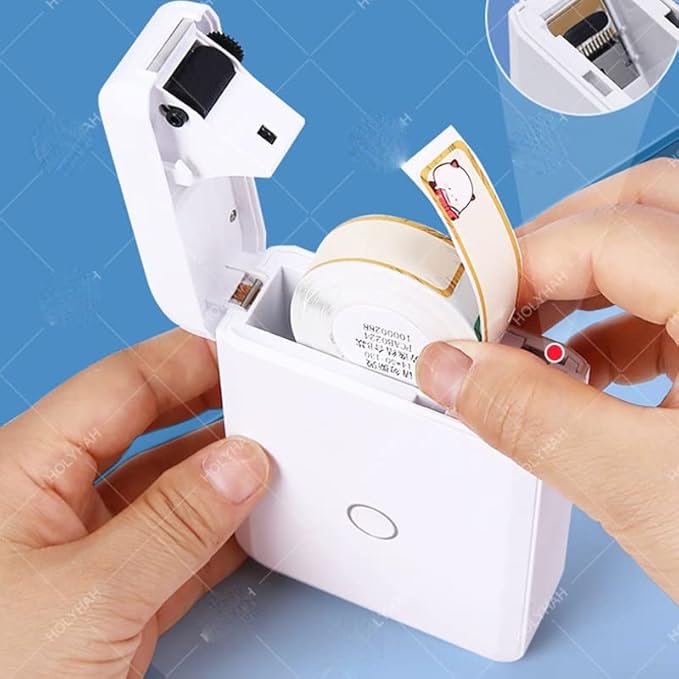 FMURY Portable Label Maker Label Printer Tape Included Multiple Templates Available for Phone Office Home
