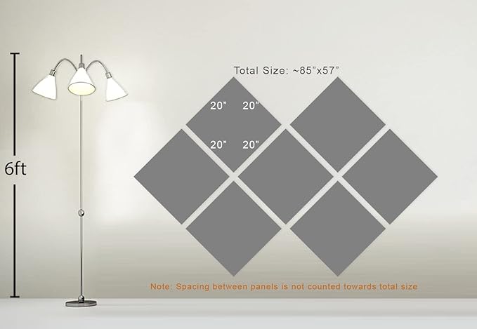 85 x 57 TOTAL - Landsape of lines Wall Art Canvas Geometric Print modern minimalis - 7 Panel Butterfly Split