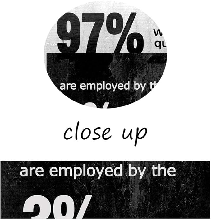 Yatsen Bridge Modern Motivational Entrepreneur Office Wall Art 97% Who Quit are Employed by The 3% That Never Gave up Inspirational Motto Canvas Artwork Ready to Hang for Decoration - 28''Wx44''H