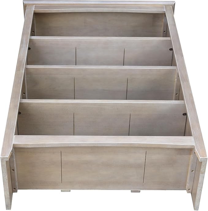Shaker Solid Wood Bookcase, 48" High, Washed Gray Taupe