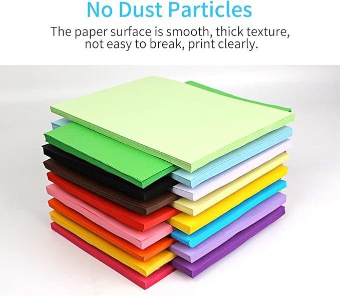 A4 Color Copy Paper - 100 Sheets - 70 GSM - 210 x 297 mm or 8.3 x 11.7 Inches - Multi Color Media for Printing Writing and Arts - Suitable for Printers and Copiers (Light Blue)