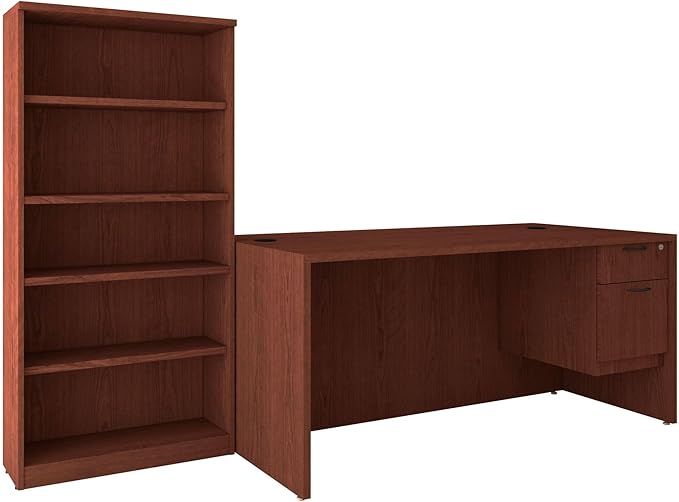 Alera Valencia Series 16 by 22 by 22-Inch 3/4 Box and File Pedestal, Medium Cherry