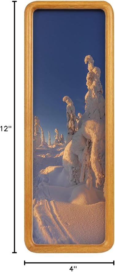 Hans 4"x12" Frames Collage Photo Frame Single Mat with Six 1.5x2.5 Openings and Satin Solid Frame Horizontal or Vertical(6 Openings)